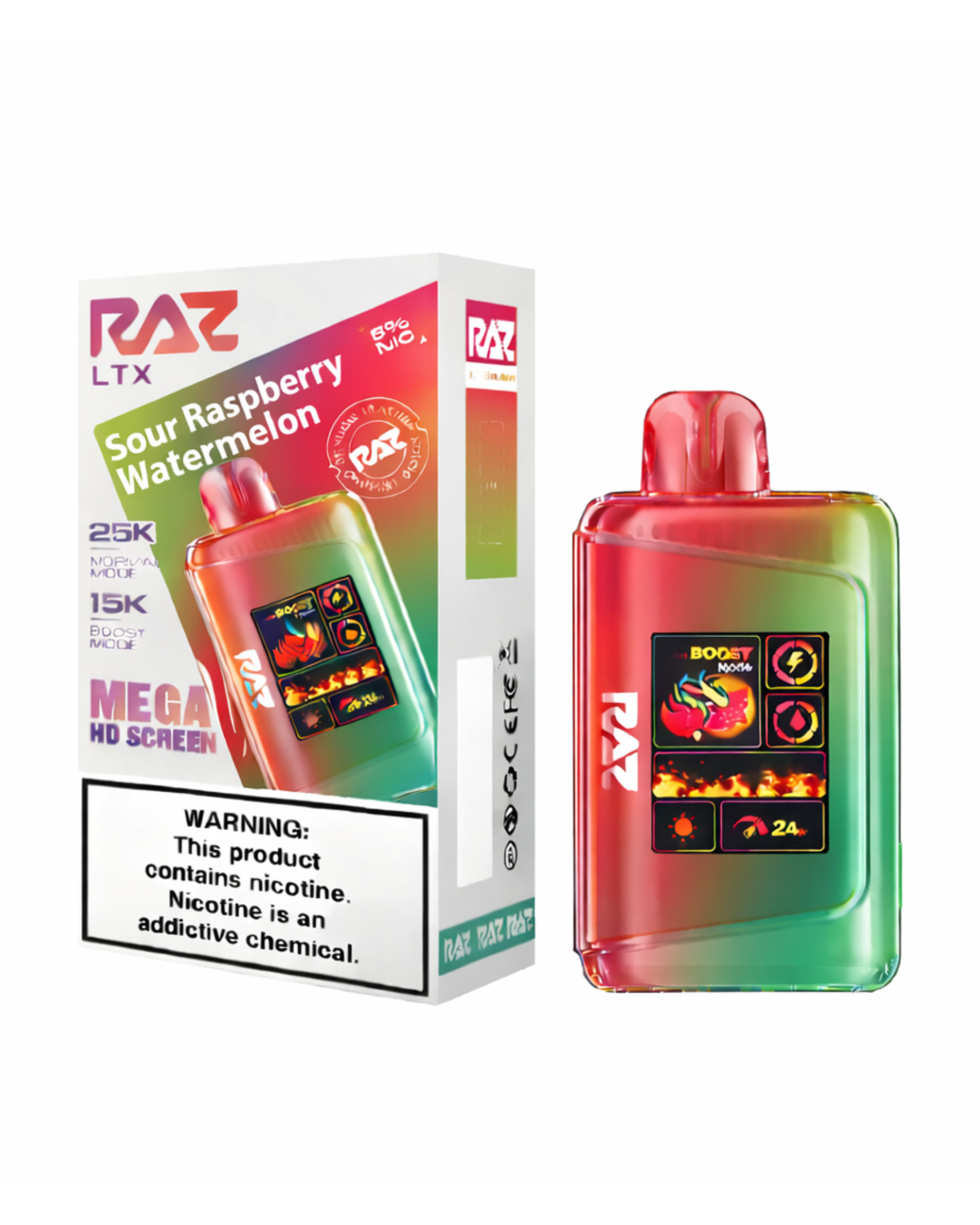 36 RAZ LTX 25K Sour Raspberry Watermelon - Image 1